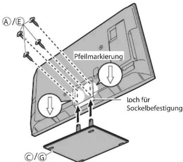 PANASONIC Viera TX-P65VT30J - Befestigen des Fernsehers - 1