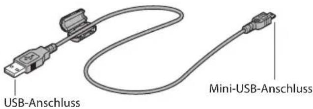 PANASONIC Viera TX-P65VT30J - Den Ferritkern so nah am USB-Anschluss des Ladekabels anbringen wie gezeigt. - 1