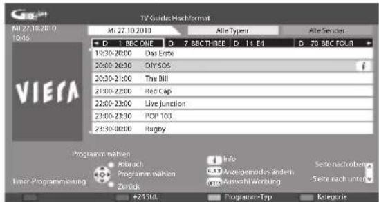 PANASONIC Viera TX-P65VT30J - Rufen Sie den Programmassistenten auf. - 2