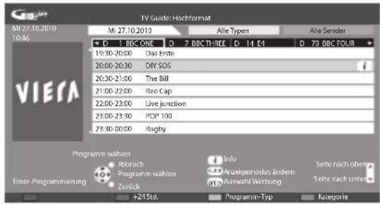 PANASONIC Viera TX-P55VT30J - Rufen Sie den Programmassistenten auf. - 2