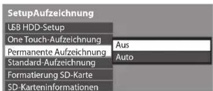 PANASONIC Viera TX-P55VT30J - Anhalten von „Permanente Aufzeichnung“ - 1