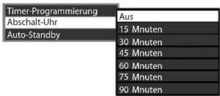 PANASONIC Viera TX-P55VT30J - Wählen Sie [Abschalt-Uhr], und stellen die Abschaltzeit in 15-Minutenschritten ein. - 1