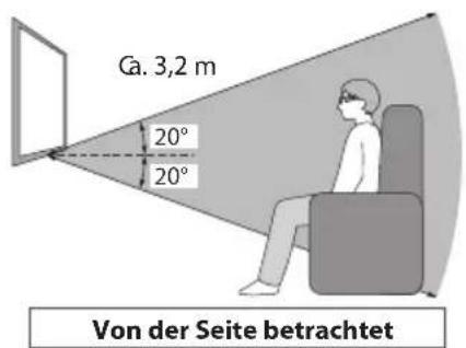 PANASONIC Viera TX-P55VT30J - Maximale Reichweite der aktiven 3D Shutterbrille - 2
