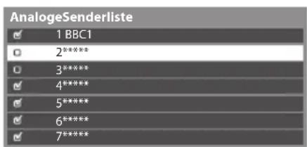 PANASONIC Viera TX-P55VT30J - Sie können unerwünschte analoge Sender überspringen und analoge Sender bearbeiten [Senderliste] - 1