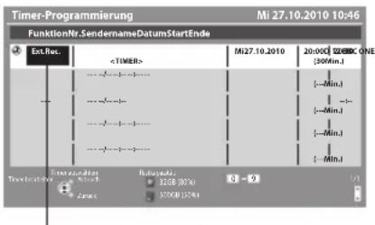 PANASONIC Viera TX-P55VT30J - Wählen Sie die Funktion ([Ext. Rec.], [USB HDD-Rec.], [SD-Karte-Rec.] oder [Erinnerung]) - 1