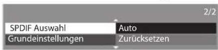PANASONIC Viera TX-P55VT30J - Wählen Sie [SPDIF Auswahl] und nehmen Sie die Einstellung vor - 1
