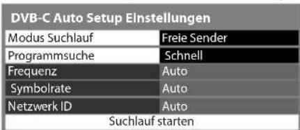 PANASONIC Viera TX-P55VT30J - Nehmen Sie die gewünschten Einstellungen für die Auto Setup Einrichtung vor. - 1