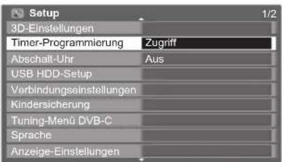 PANASONIC Viera TX-P46VT20E - Wählen Sie „Timer-Programmierung“. - 1