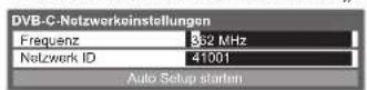 PANASONIC Viera TX-P46VT20E - Netzwerkeinstellungen für DVB-C - 1