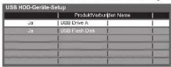 PANASONIC Viera TX-P46VT20E - Registrieren Sie die USB-Festplatte und richten Sie sie ein Geräte-Setup - 1
