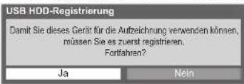 PANASONIC Viera TX-P46VT20E - Registrieren Sie die USB-Festplatte und richten Sie sie ein Geräte-Setup - 6