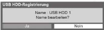 PANASONIC Viera TX-P46VT20E - Registrieren Sie die USB-Festplatte und richten Sie sie ein Geräte-Setup - 10