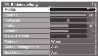 PANASONIC Viera TX-P46VT20E - Wählen Sie den gewünschten Eintrag. - 1