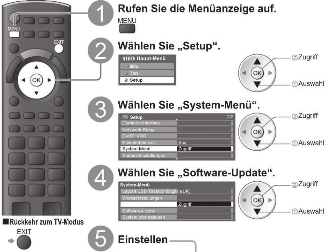 PANASONIC Viera TX-P46VT20E - Aktualisieren der Software des Fernsehers - 2
