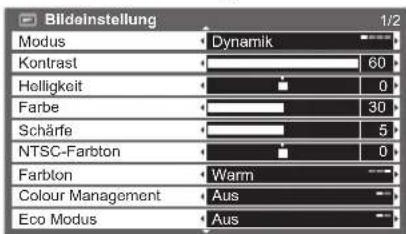 PANASONIC Viera TX-P46VT20E - Nehmen Sie gewünschte Einstellung oder Auswahl vor. - 1