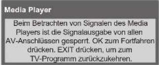 PANASONIC Viera TX-P46VT20E - Starten Sie Media Player. - 1