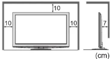 PANASONIC Viera TX-P46VT20E - Für einen zur Wärmeabfuhr ausreichenden Freiraum im Umfeld des Gerätes sorgen - 1