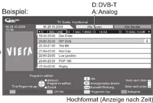 PANASONIC Viera TX-P46VT20E - Rufen Sie den Programmassistenten auf. - 3