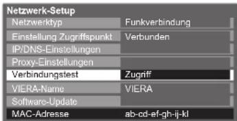 PANASONIC Viera TX-P46VT20E - Netzwerkeinstellungen für die Wireless-LAN-Verbindung - 8