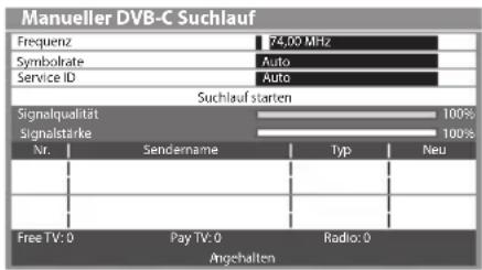 PANASONIC Viera TX-P50ST33E - Eingabe der Frequenz - 1