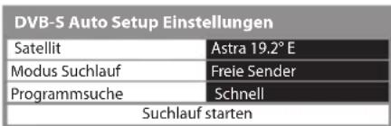 PANASONIC Viera TX-P46ST33E - Stellen Sie den gewünschten Satelliten, Suchlaufmodus und Programmsuch-Modus ein. - 1