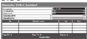 PANASONIC Viera TX-P42X25ES - Manuelles Einstellen des DVB-Programms Manueller Suchlauf - 1