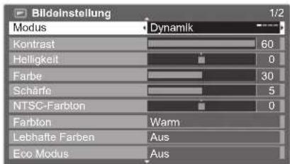PANASONIC Viera TX-P42X25ES - Wählen Sie den gewünschten Eintrag. - 1