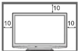 PANASONIC Viera TX-P42X25ES - Für einen zur Wärmeabfuhr ausreichenden Freiraum im Umfeld des Gerätes sorgen - 1