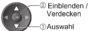 PANASONIC Viera TX-P42X25ES - Auswahl eines Senders und Einblenden / Verdecken - 2
