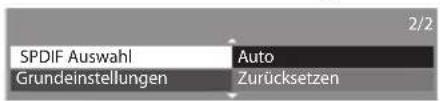 PANASONIC Viera TX-P42ST33ES - Wählen Sie [SPDIF Auswahl] und nehmen Sie die Einstellung vor - 1