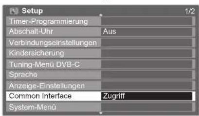 PANASONIC Viera TX-P37X25E - Wählen Sie „Common Interface“. - 1