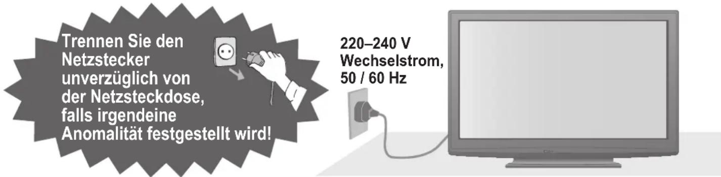 PANASONIC Viera TX-P37X25E - Handhabung von Netzstecker und Netzkabel - 1