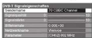 PANASONIC Viera TX-P37X25ES - DVB-Signal überprüfen Signaleigenschaften - 2