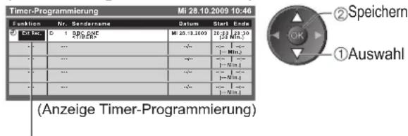 PANASONIC Viera TX-P37X25ES - Timer-Programmierung (DVB-Modus) - 2
