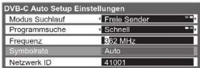 PANASONIC Viera TX-P37X25ES - Nehmen Sie die gewünschten Einstellungen für die Auto Setup Einrichtung vor. - 1