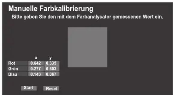 TOSHIBA Regza 42YL875 - Manuelle Farbkalibrierung - 1