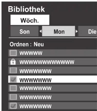 TOSHIBA Regza 42YL875 - Eine aufgenommene Sendung löschen - 1