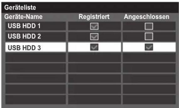 TOSHIBA Regza 42YL875 - Registrieren einer USB-HDD - 2