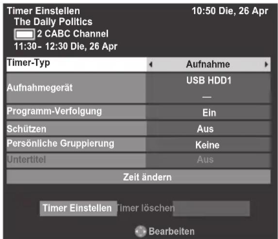 TOSHIBA Regza 42YL875 - Eine Sendung mit dem Informationsbildschirm programmieren - 2