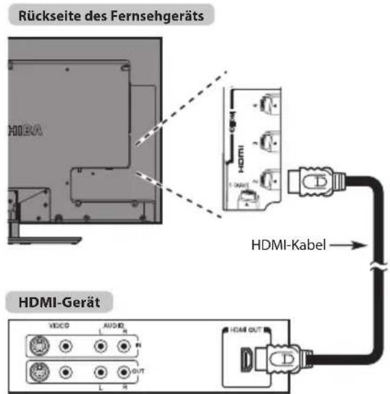 TOSHIBA Regza 42YL875 - So schließen Sie ein HDMI-Gerät an - 1