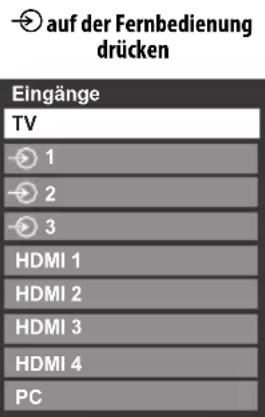TOSHIBA Regza 42YL875 - Auswahl des Eingangs - 1