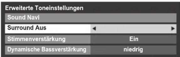 TOSHIBA Regza 42YL875 - Surround-Einstellungen - 1