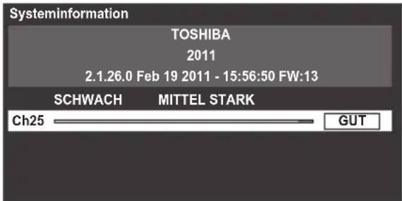 TOSHIBA Regza 42YL875 - Systeminformation - 1