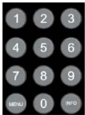 XORO HTC 1536D - Numerische Tasten - 1