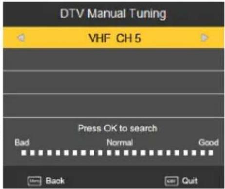 XORO HTC 1536D - DTV Manuelle Suche - 1