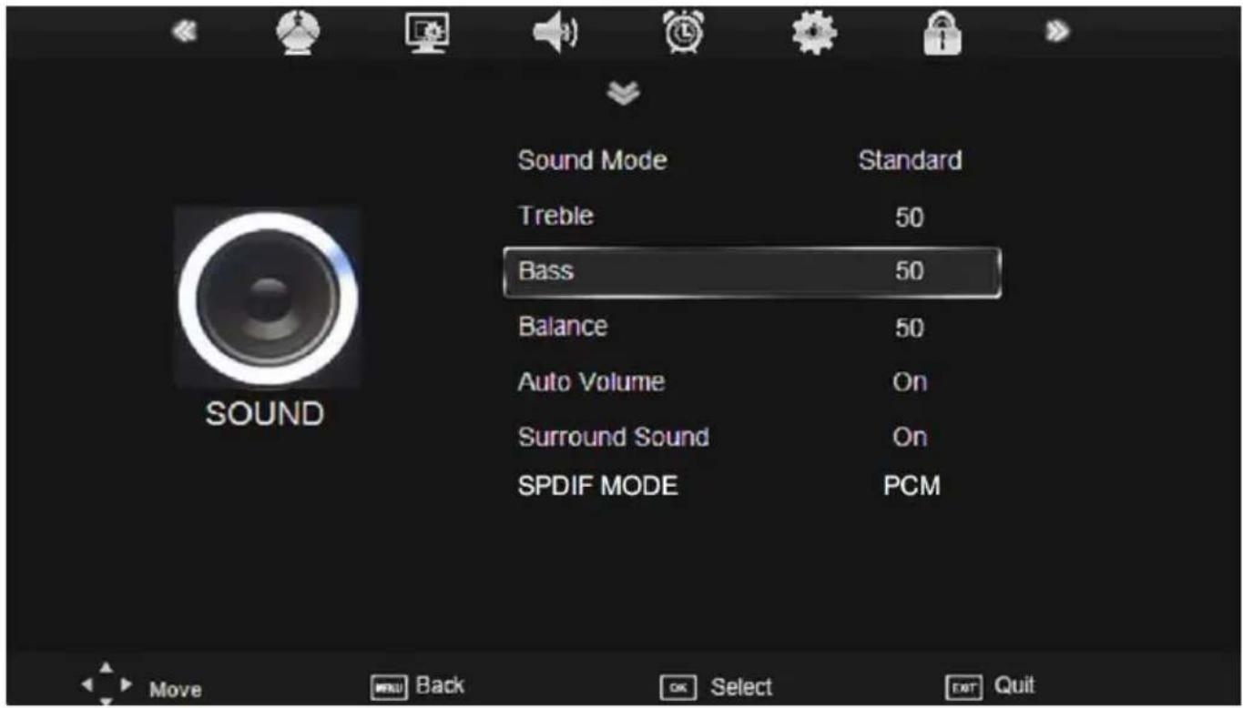 XORO HTC 1536D - Toneinstellungen - 1