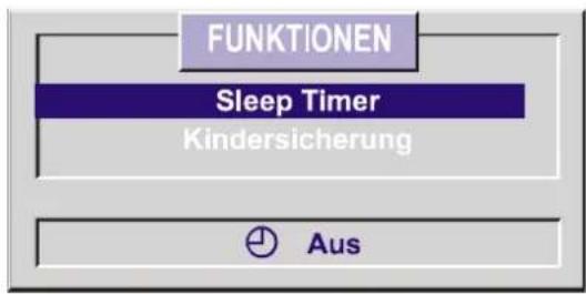 FUNKTIONEN Sleep Timer Kindersicherung Aus