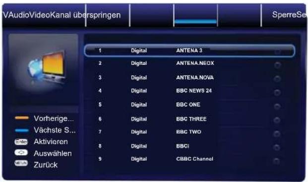 Terra 4270 - Kanal überspringen Kanal Sortieren - 2
