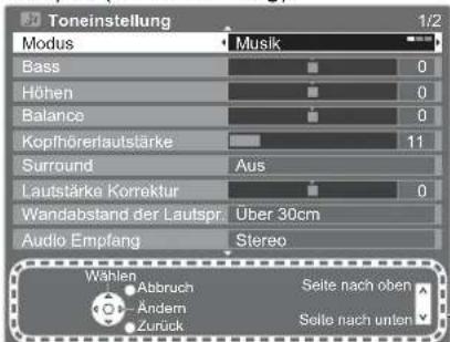 PANASONIC Viera TX-L40S20E - Bildschirm-Hilfe – Anleitungsfeld - 1