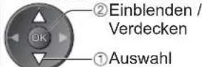 PANASONIC Viera TX-L40S20E - Auswahl eines Senders und Einblenden / Verdecken - 2
